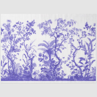 Papel higiénico de chinoiserie de pájaro azul