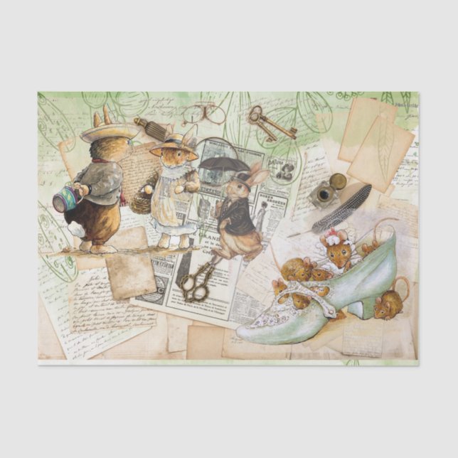 papel higiénico de composición de conejo (Anverso)