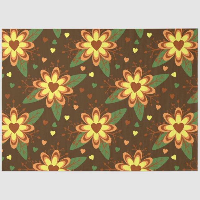 papel higiénico de corazones de flores (Anverso)