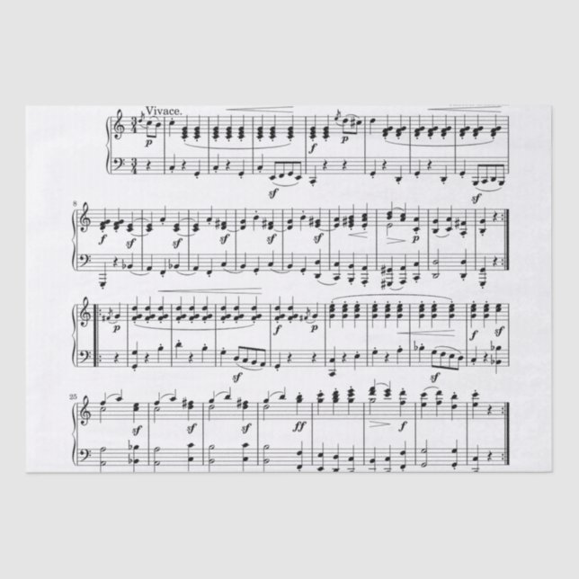 papel higiénico de la partitura clásica (Anverso)