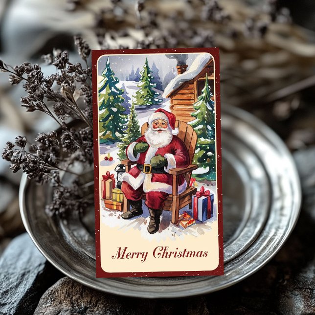 Papel higiénico de los Navidades de Santa Claus (Vintage Santa Claus Christmas tissue paper)