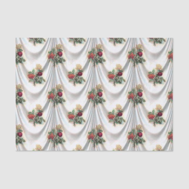 Papel higiénico de los rosas satinados (Anverso)