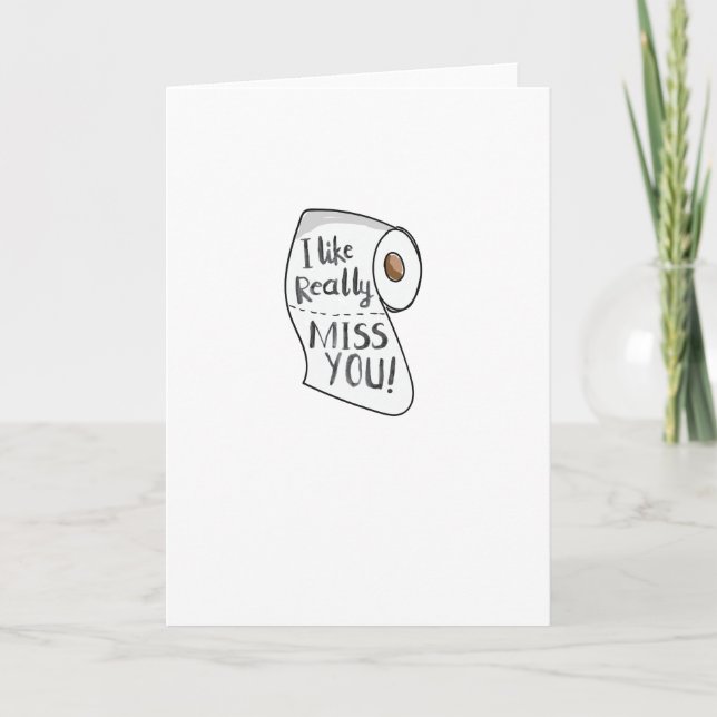 Papel higiénico de verdad te extraña la tarjeta de (Anverso)