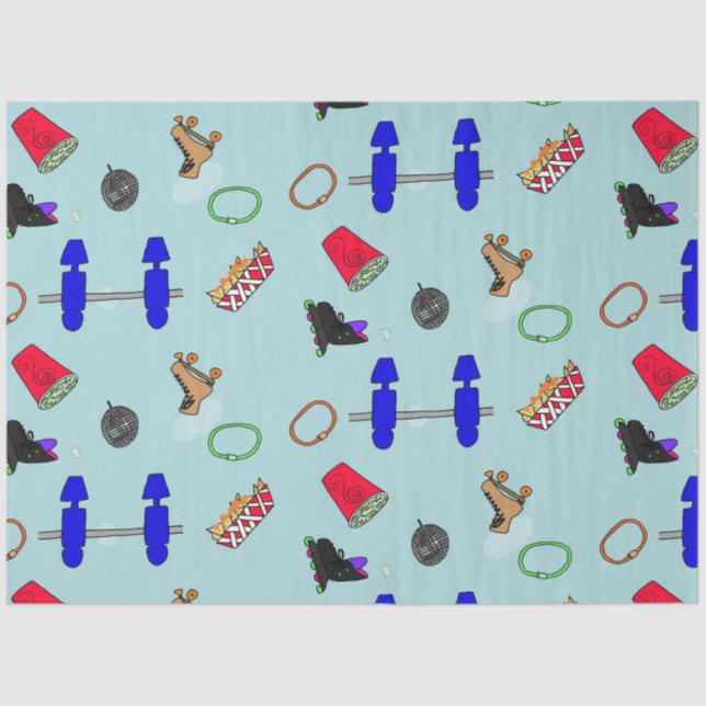 Papel higiénico Fiesta de patinaje retro (Anverso)