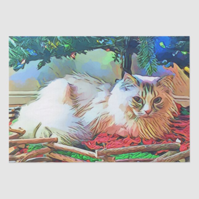 Papel higiénico para gatos navidades (Anverso)