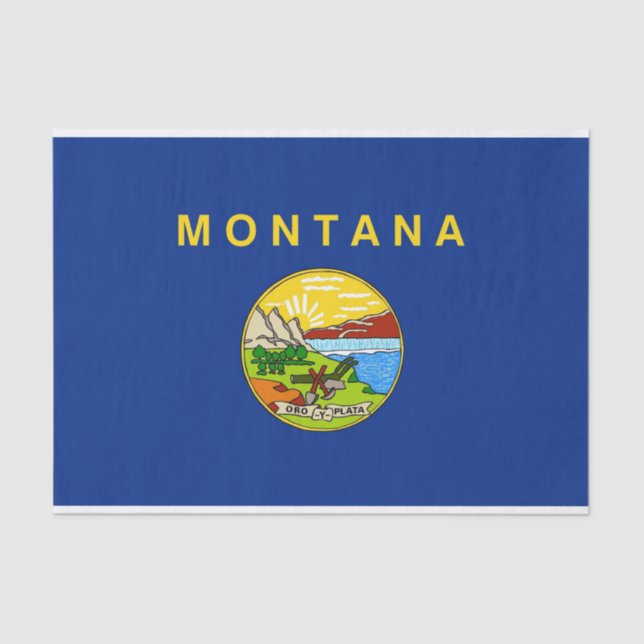 Papel higiénico patriótico con bandera de Montana, (Anverso)