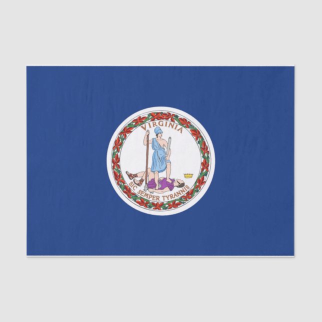 Papel higiénico patriótico con bandera de Virginia (Anverso)