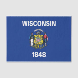 Papel higiénico patriótico con bandera de Wisconsi