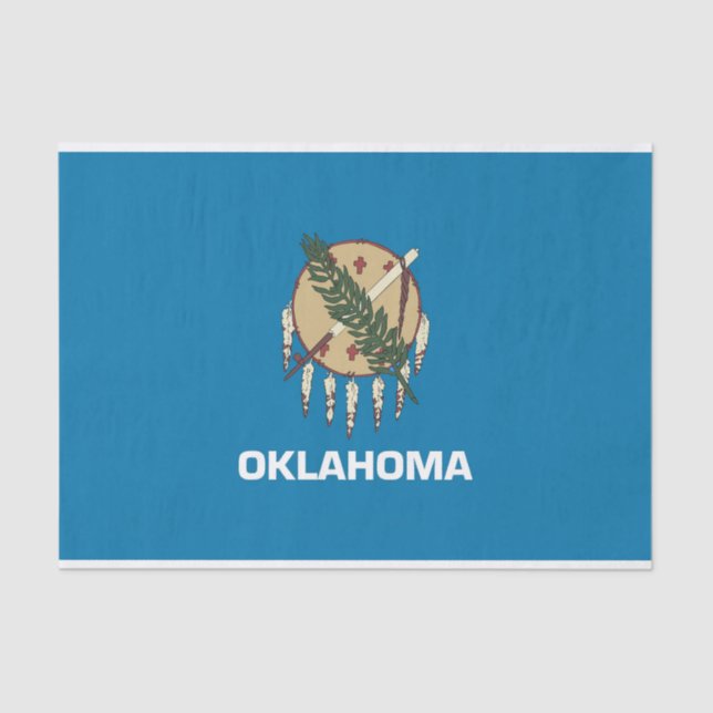 Papel higiénico patriótico con bandera Oklahoma, E (Anverso)