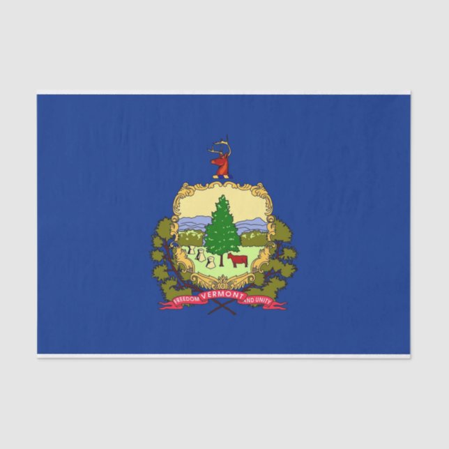 Papel higiénico patriótico con bandera Vermont, EE (Anverso)