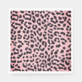 Papel Impresión de leopardo rosa de la servilleta de pap