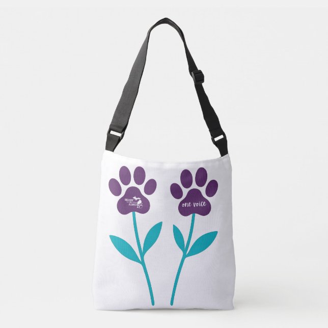 Papel Imprimir Tulipanes Crossbody o Bolsa de homb (Anverso)