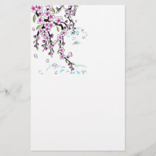 papel inmóvil de la flor de cerezo