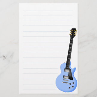 papel inmóvil de la guitarra azul