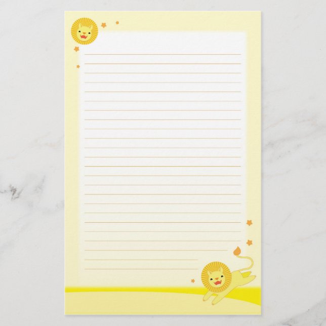 Papel inmóvil del león lindo del orgullo (Anverso)