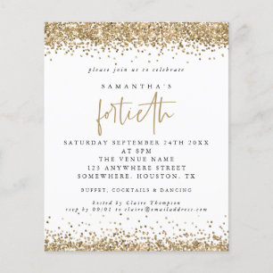 PAPEL   Invitación a cuarenta Partes Purpurinas de