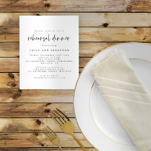 PAPEL   Invitación a la cena de ensayo de blanco n