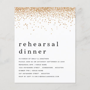 PAPEL   Invitación a la cena de Purpurina de oro
