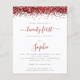 PAPEL | Invitación de 21ª Parte del Purpurina Rojo