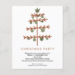 PAPEL   Invitación de Fiesta simple de Navidades d