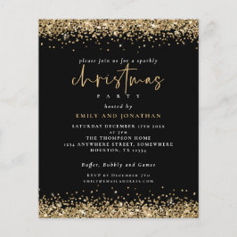 PAPEL | Invitación negra de Fiesta Navidades Purpu
