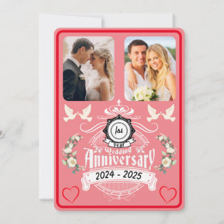 Papel Jubileo 2 Foto Invitación al primer aniversa