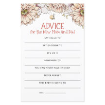 PAPEL | Juego de Baby Shower Bumblebee Advice Mom 