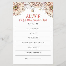 PAPEL | Juego de Baby Shower Bumblebee Advice Mom 