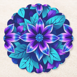 Papel Juego de Posavasos de Camuflaje Turquesa Azul Metá