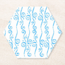 Papel Juego de Posavasos Remolinos Azules