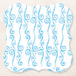 Papel Juego de Posavasos Remolinos Azules
