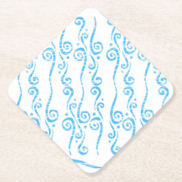 Papel Juego de Posavasos Remolinos Azules