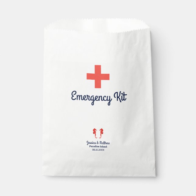 Papel Kit de Emergencia de Caballitos de Mar para Bolsa  (Anverso)