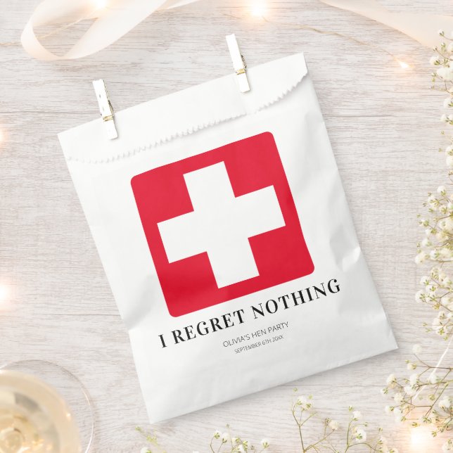 Papel Kit de resaca divertida bolsa partidaria de la fie (Cortado)