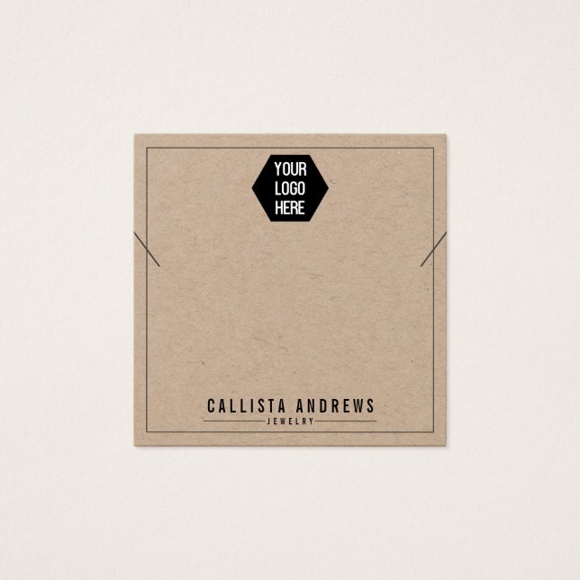 Papel Kraft Añade tu tarjeta de visualización del  (Anverso)