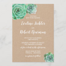 Papel Kraft con invitación a la boda exitosa