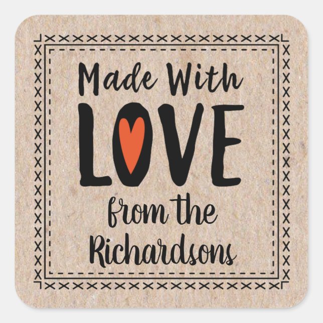 Papel Kraft Cubierto Hecho Con Etiqueta De Bolsa D (Anverso)