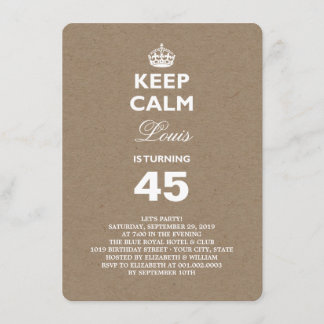 Papel Kraft mantiene la calma en una invitación de
