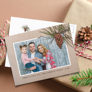 Papel Kraft Marrón Piña Navidad Rústica Foto