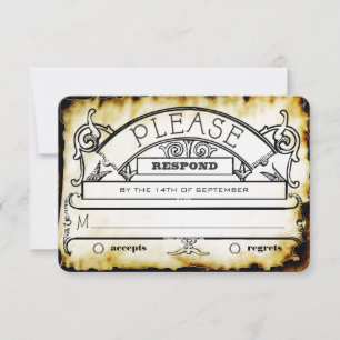Papel Kraft Marrón Tipografía Medieval Boda RSVP