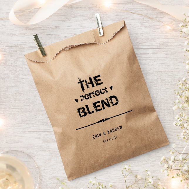 Papel La Bolsa De Favor Del Té De Boda De Mezcla Perfect (Cortado)