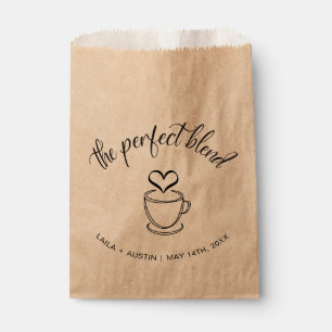 Papel La bolsa favorita de la boda del café perfecto