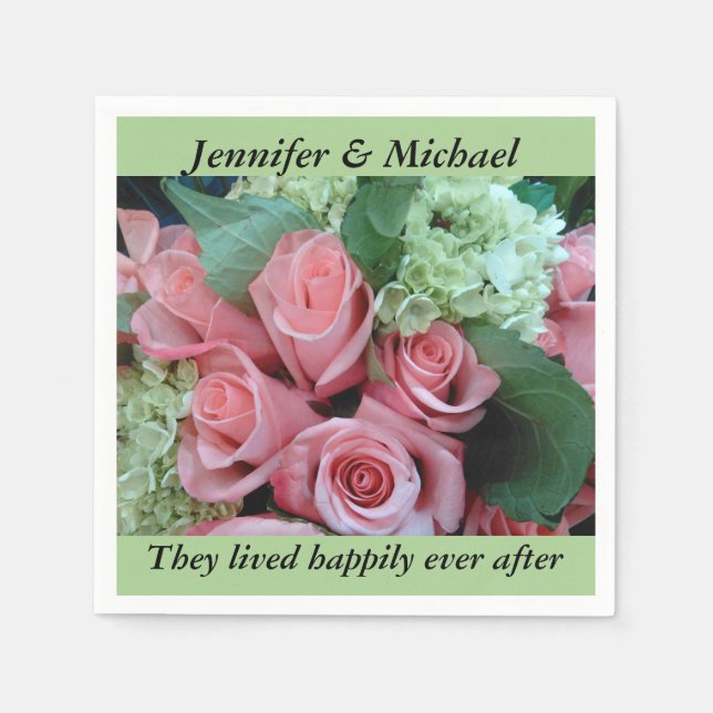 Papel La recepción de la boda de la servilleta personali (Anverso)