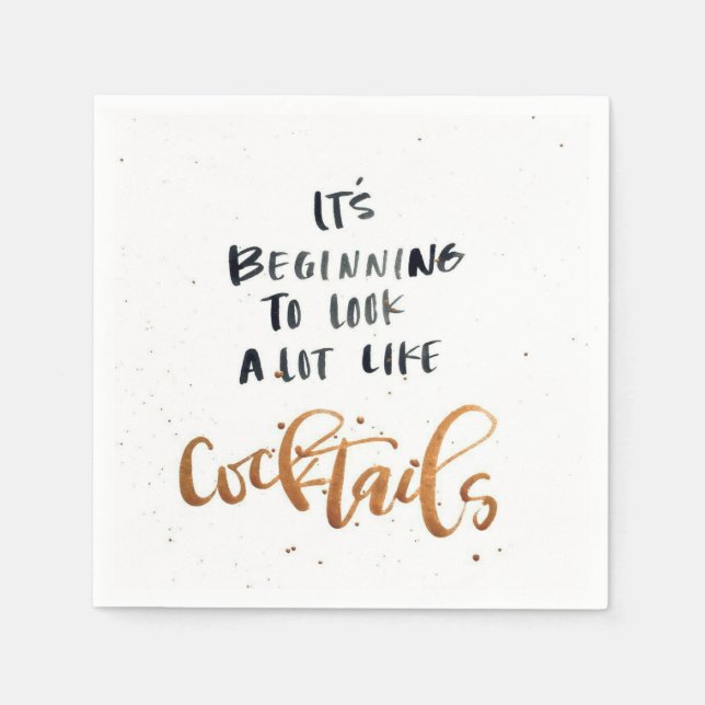 Papel La servilleta de cóctel (Anverso)