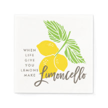 La servilleta de cóctel de Limoncello, cuando la v