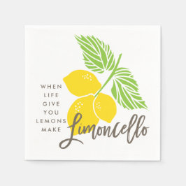 Papel La servilleta de cóctel de Limoncello, cuando la v