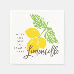 Papel La servilleta de cóctel de Limoncello, cuando la v