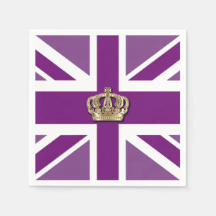 Papel La servilleta Patriótica de Crown and Union Jack