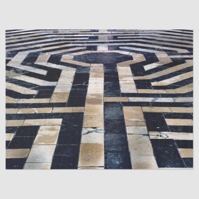 papel laberíntico de tejido de piso (Anverso)