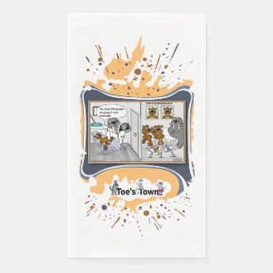 Papel Largo De Dientes Servilleta Para Invitado De Cum